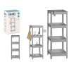 ETAGERE PLASTIQUE GRIS 4 ETAGERES 100CM 