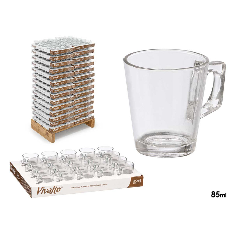 TAZZA CAFFE MUG 85 ML TRASPARENTE DISPLAY