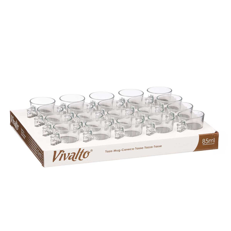 TAZZA CAFFE MUG 85 ML TRASPARENTE DISPLAY