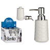 DOSIFICADOR JABON CERAMICA RELIEVE BLANC