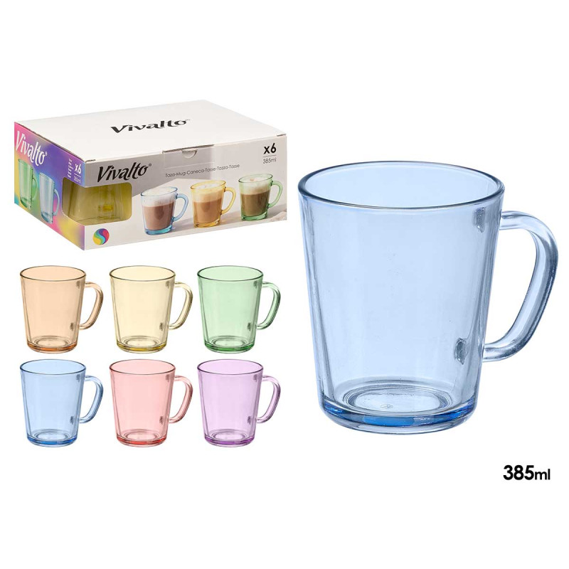 BROCCA MUG ASSORT 6 COL 385ML