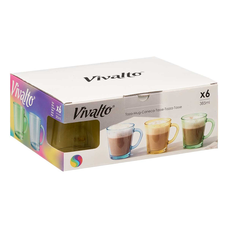 BROCCA MUG ASSORT 6 COL 385ML
