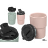 TAZZA COPERCHIO VERDE ROSA ASS 300ML