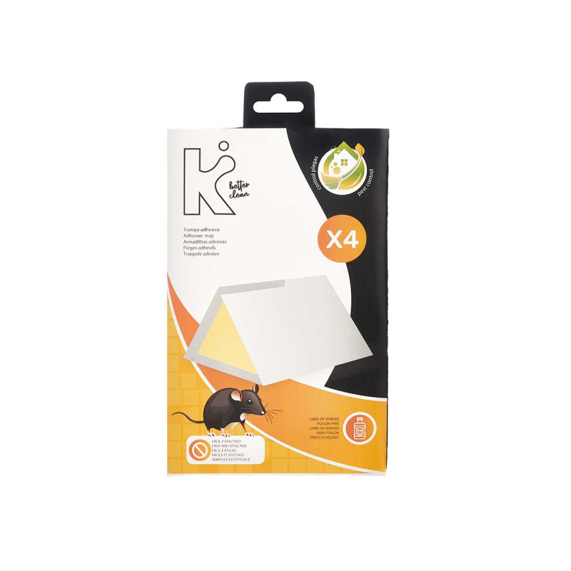 SET 4 PIÈGES À SOURIS ADHÉSIFS EN FORME DE MAISON