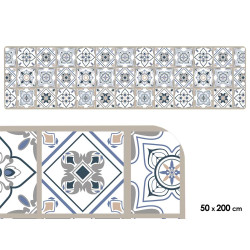 TAPPETO CUCINA STAMPA PIASTRELLE 50X200CM