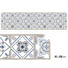 ALFOMBRA COCINA ESTAMPADO AZULEJOS 50X200CM