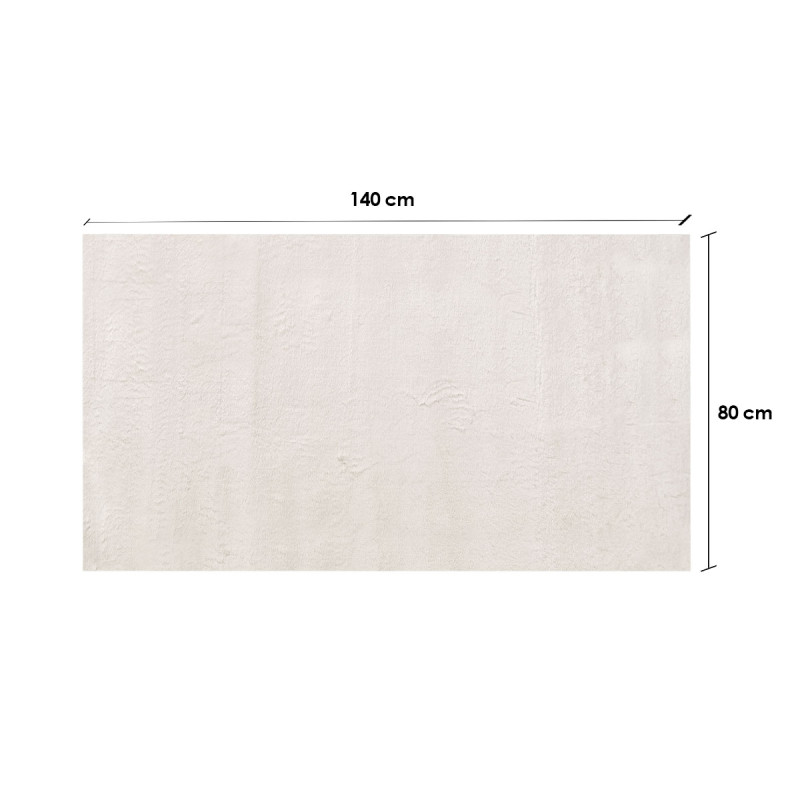 TAPPETO SOFT BIANCO CREMA 80X140CM