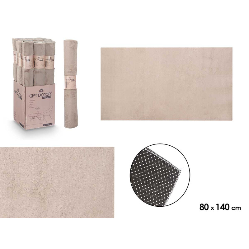 TAPPETO SOFT BEIGE SCURO 80X140CM