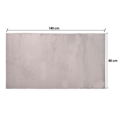 ALFOMBRA SOFT GRIS OSCURO 80X140CM