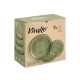 STOVIGLIE VETRO 18 PZ VERDE