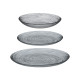 STOVIGLIE VETRO 18 PZ GRIGIO