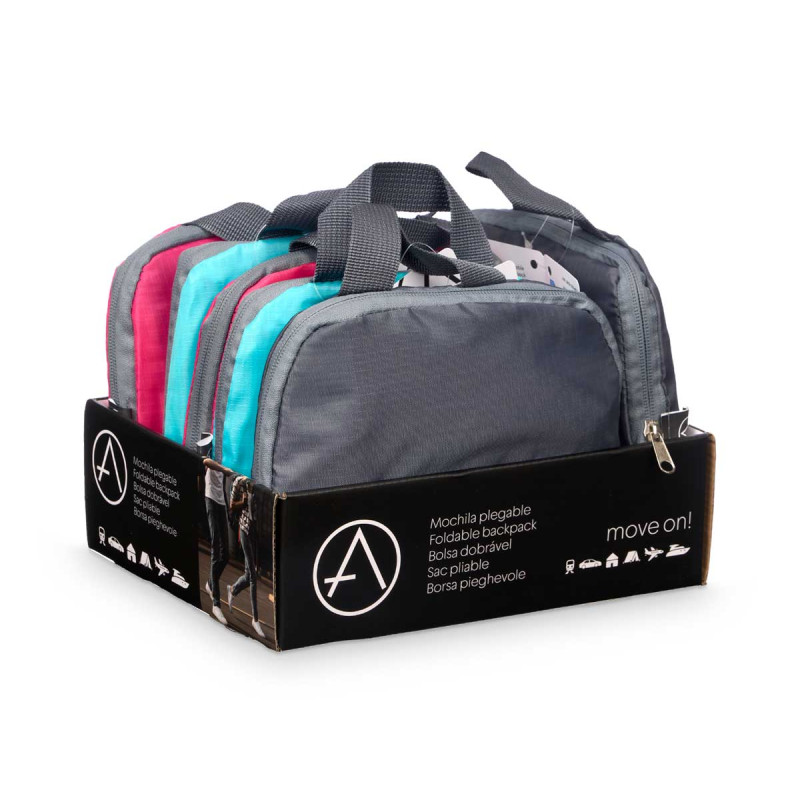 SAC À DOS PLIABLE LÉGER ASSORT 3 COULEURS