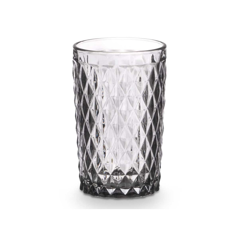 BICCHIERE DIAMANTE GRIGIO 395 ML