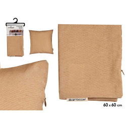 FUNDA COJIN CREMALLERA 60X60 BEIGE