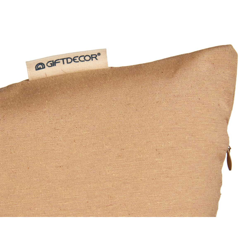 FUNDA COJIN CREMALLERA 60X60 BEIGE