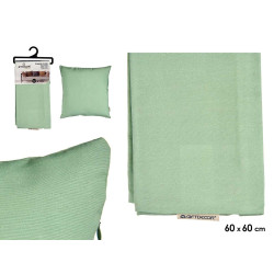 FUNDA COJIN CREMALLERA 60X60 VERDE