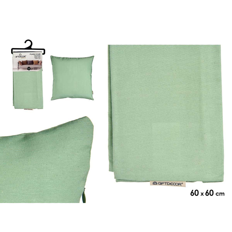 FEDERA CUSCINO CERNIERA 60X60CM VERDE
