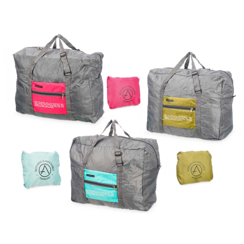 LIGHT FOLDING BAG ASSORT 3 COLOURS