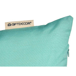FUNDA COJIN CREMALLERA 60X60 TURQUESA