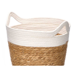 3 SET ROUND BASKETS HANDLES 29 CM ALTO WHITE
