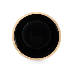 TAÇA 24 CM MADEIRA DE MANGO PRETA 
