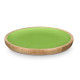 ASSIETTE DE 25 CM EN BOIS AVEC MANCHE VERT 