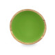 ASSIETTE CREUSE 20 CM EN BOIS AVEC MANCHE VERT