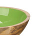 ASSIETTE CREUSE 20 CM EN BOIS AVEC MANCHE VERT