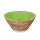 BOL 24 CM EN BOIS AVEC MANCHE VERT