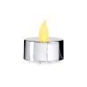 SET 4 VELAS LED MAS PILAS PLATA