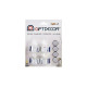 SET 4 VELAS LED MAS PILAS PLATA