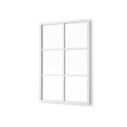 ESPELHO RECTANGULAR 6 QUADRADOS BRANCO