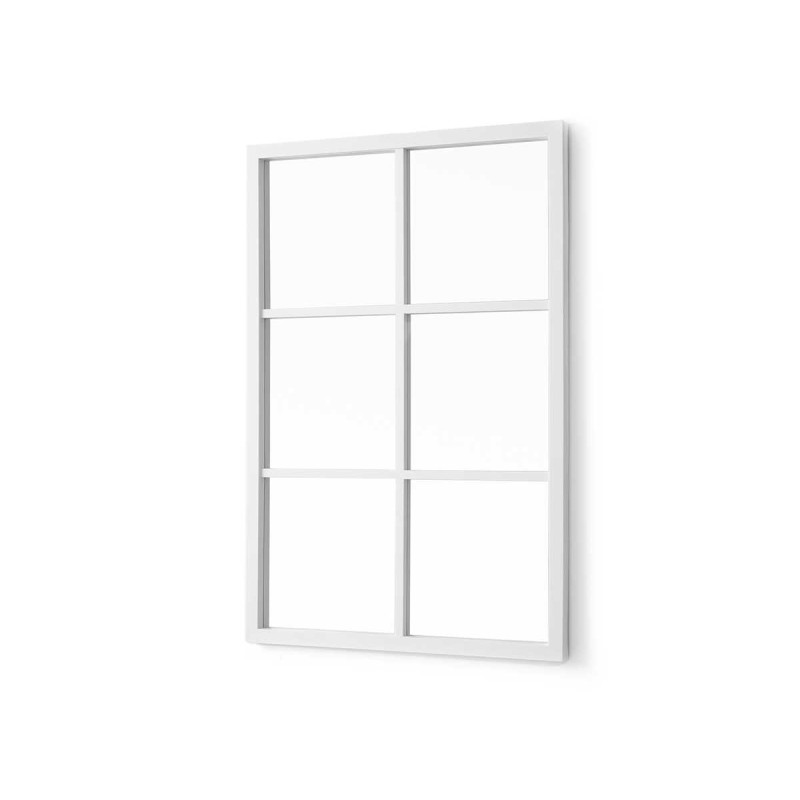 MIROIR RECTANGULAIRE 6 CARREAUX BLANC
