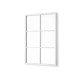 MIROIR RECTANGULAIRE 6 CARREAUX BLANC