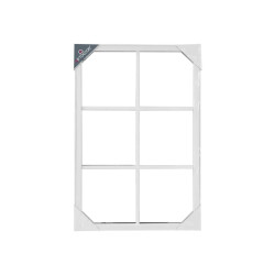 ESPELHO RECTANGULAR 6 QUADRADOS BRANCO