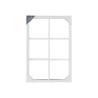 ESPELHO RECTANGULAR 6 QUADRADOS BRANCO