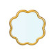 MIROIR FORME FLEUR OR 40X40CM