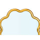 MIROIR FORME FLEUR OR 40X40CM