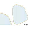 SPECCHIO FORMA ASTRATTA ORO 66X53CM