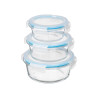 SET 3 MARMITAS HERMETICAS REDONDAS