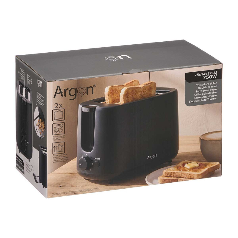 TOSTATORE DOPPIO NERO 750W
