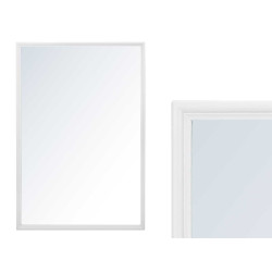 SPECCHIO PARETE CORNICE  LEGNO 80 X 120 CM BIANCO