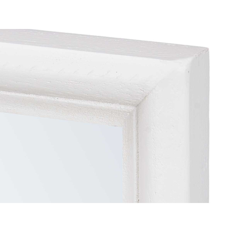 MIROIR MURAL CADRE EN BOIS 80 X 120 CM BLANC