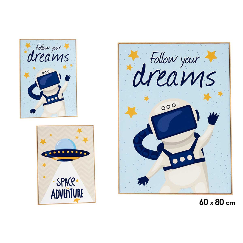 TABLEAU ENFANTS ESPACE 60X80CM SET 2