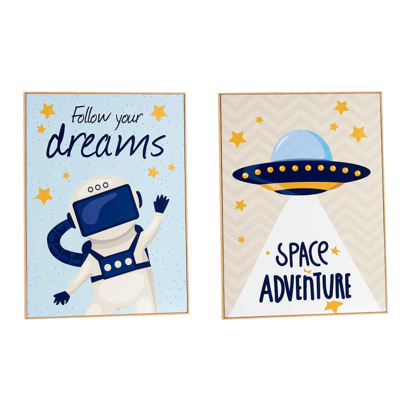 TABLEAU ENFANTS ESPACE 60X80CM SET 2
