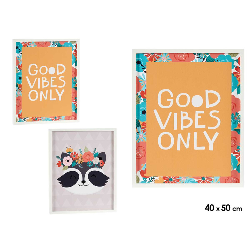 TABLEAU ENFANTS GOOD VIBES 40X50CM SET 2