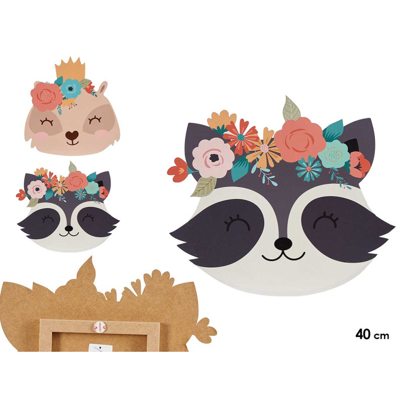 SILHUETA PAREDE ANIMAIS 40CM SORT 2