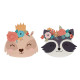 SILHOUETTE BOIS ANIMAUX 40CM SET 2