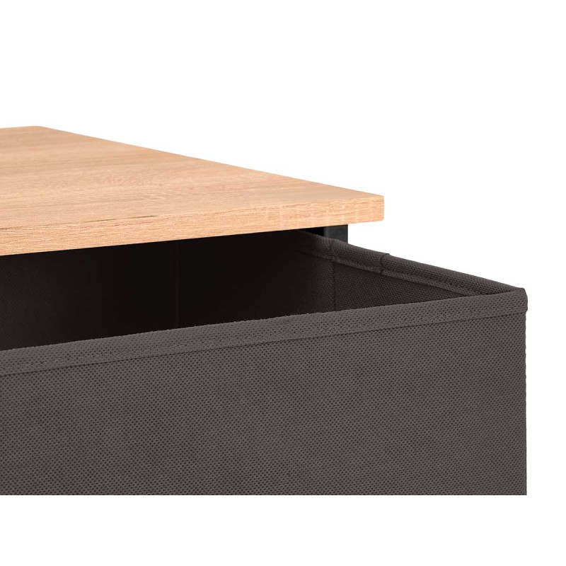 MEUBLE 3 TIROIRS GRIS