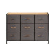 MEUBLE 9 TIROIRS GRIS